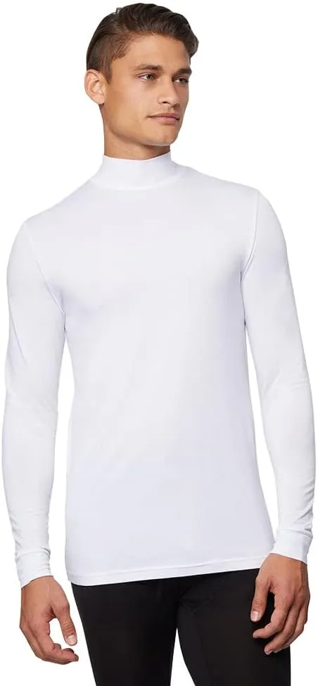 32 Degrees Men's Lightweight Baselayer Mock Top | Long Sleeve | Form Fitting | 4-Way Stretch | Thermal