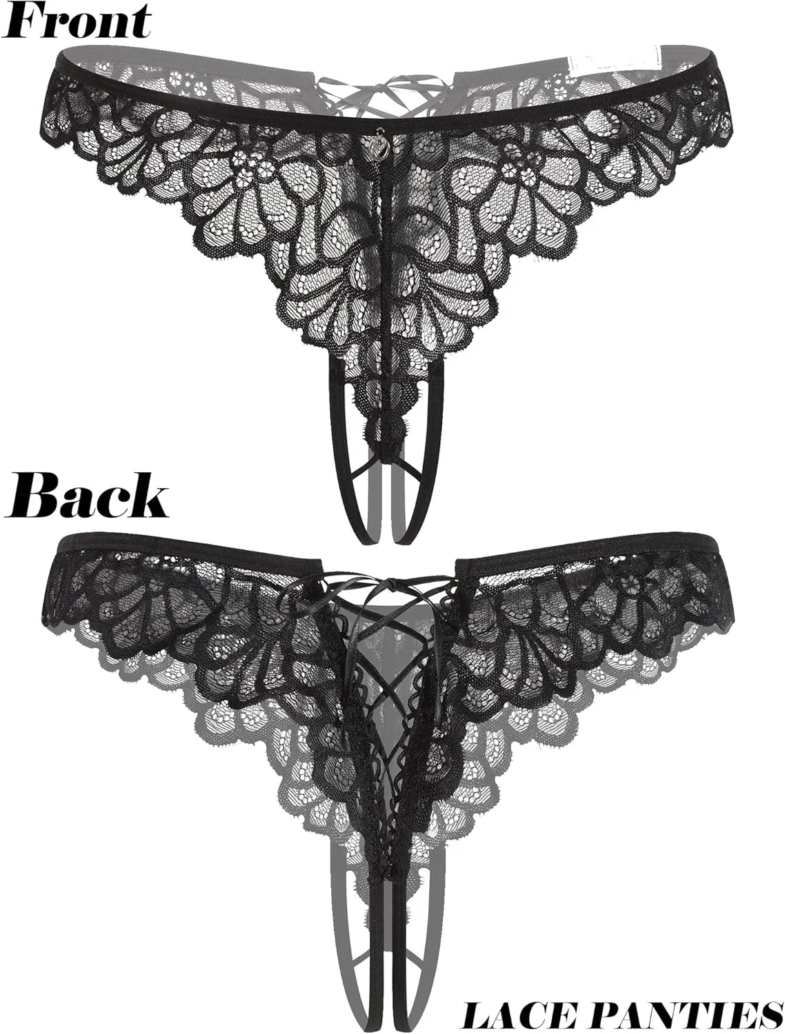 Avidlove Lace Panties Womens Sexy Bikini Underwear Criss Corss Thong Briefs V-Shape Cheeky Hipster S-XXL
