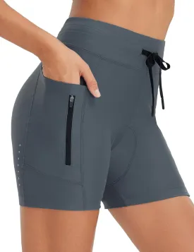 baleaf Women's 4D Padded Bike Shorts High Waisted Cycling Underwear Zipper Pockets for Bicycle Biking Cycle