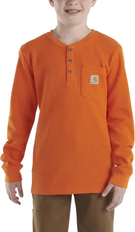 Carhartt Boys' Long Sleeve Henley Thermal Pocket T-Shirt