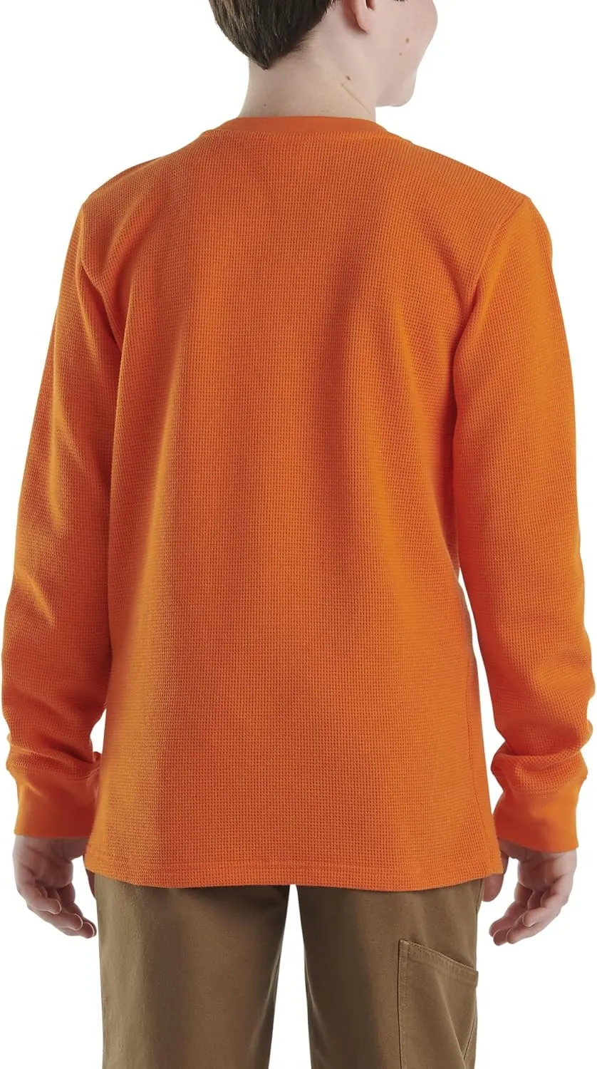 Carhartt Boys' Long Sleeve Henley Thermal Pocket T-Shirt