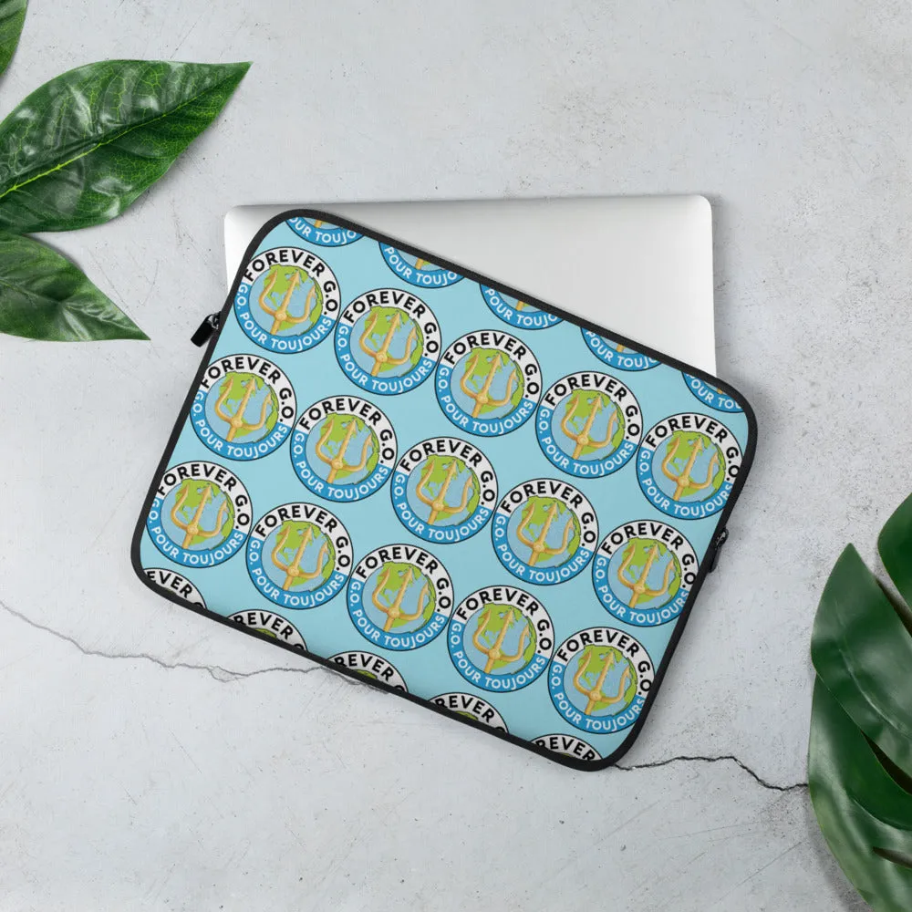 Forever G.O. For Toujours Multi-Logo Super Soft Laptop Sleeve To protect any notebooks. Available size in 13.5" and 14 3/4".