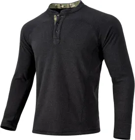 FREE SOLDIER Men's Thermal Henley Long Sleeve Shirts Fleece Pullover Sweaters Lightweight Sweatshirts