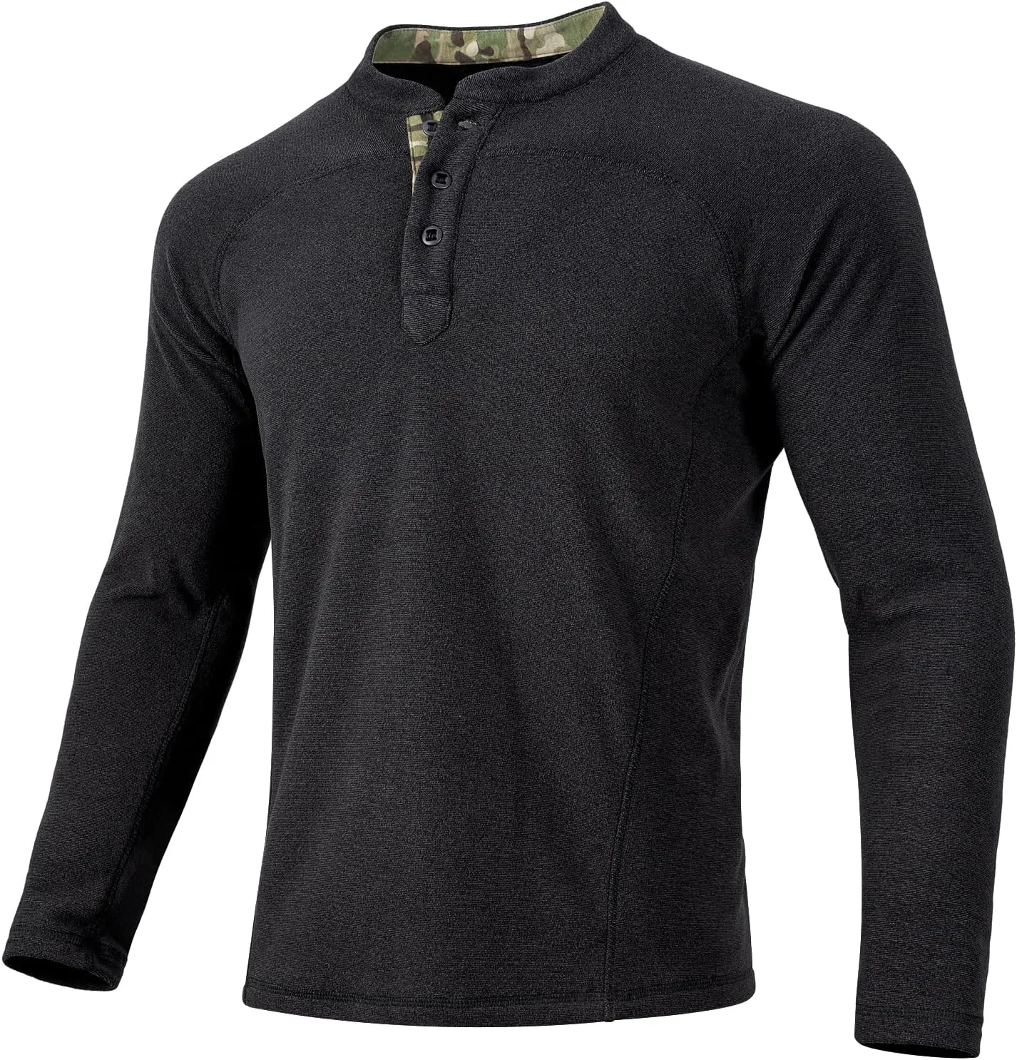 FREE SOLDIER Men's Thermal Henley Long Sleeve Shirts Fleece Pullover Sweaters Lightweight Sweatshirts