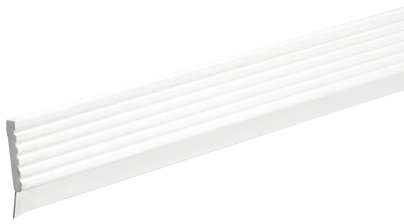 Frost King GR7/10 Garage Door Weatherseal, 3 in W, 7 ft L, Vinyl, White :EA: QUANTITY: 1