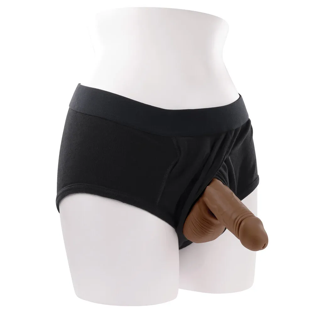 Gender X Stand To Pee Silicone Packer Dark Flesh
