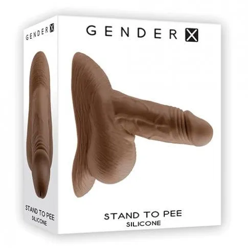 Gender X Stand To Pee Silicone Packer Dark Flesh