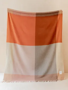 Lambswool blanket in rust frame check