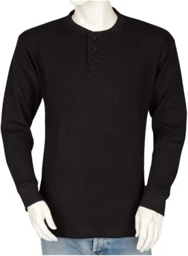Men's Henley Thermal Shirts - Big and Tall - Heavy Weight THLS