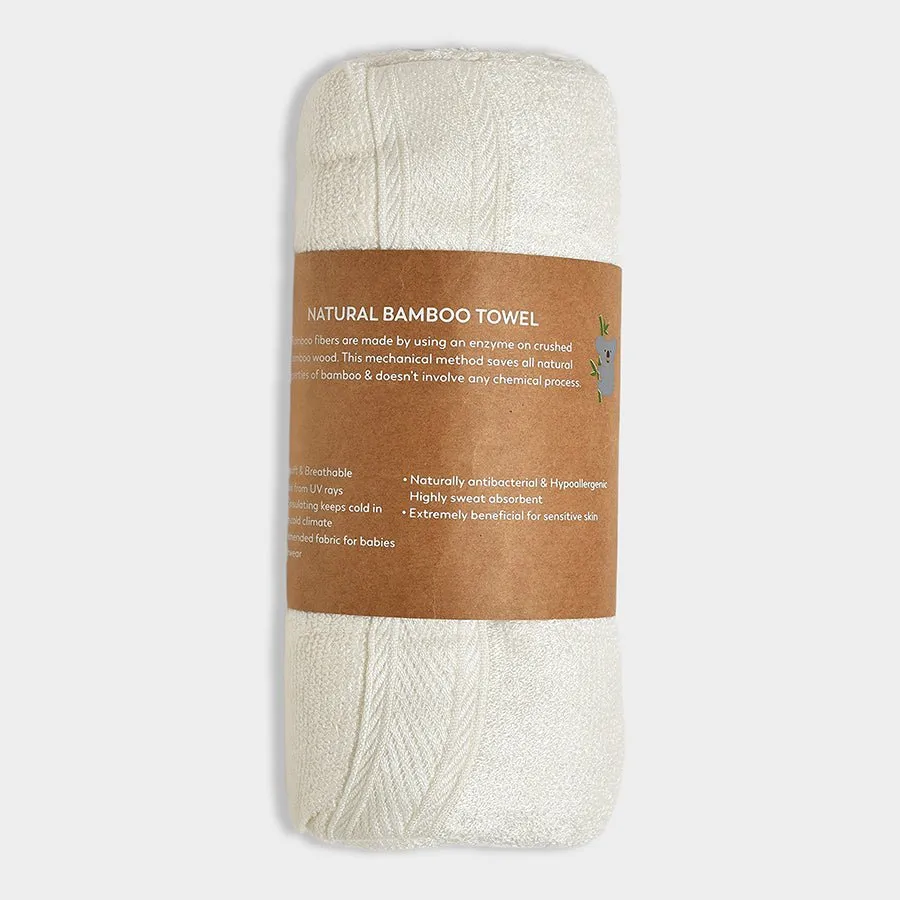 Neutral Love Natural Bamboo Towel White
