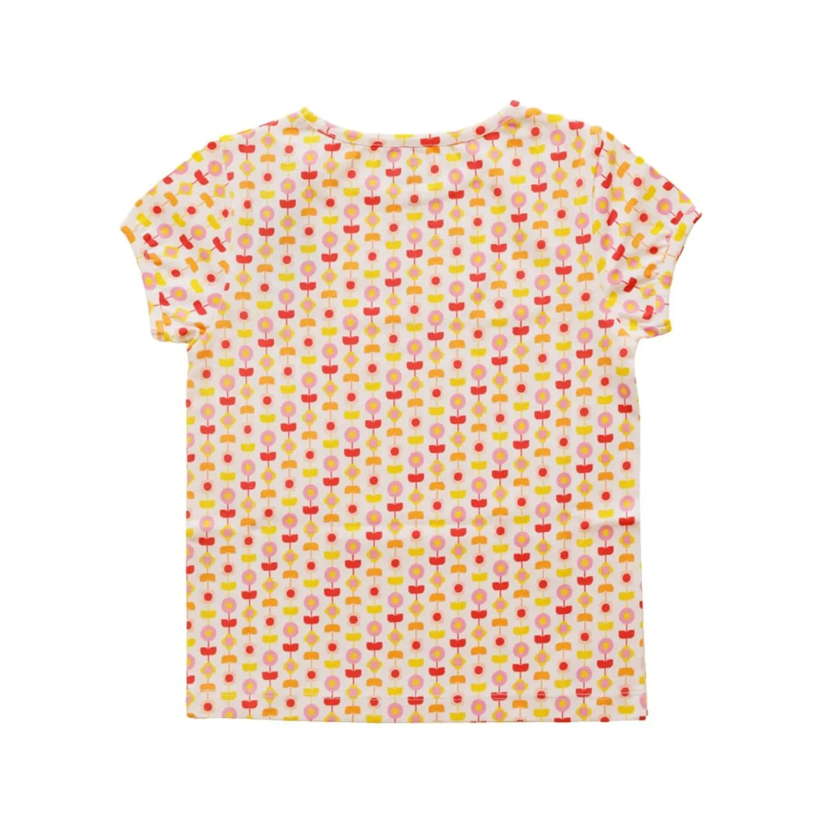 Organic Cotton Short Sleeve Tee- Indian Flora White