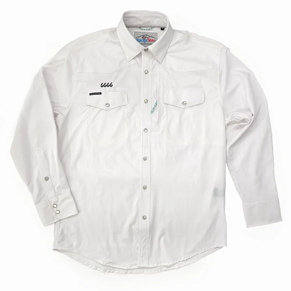 Schaefer RangeTek Pearl Snap Long Sleeve-White