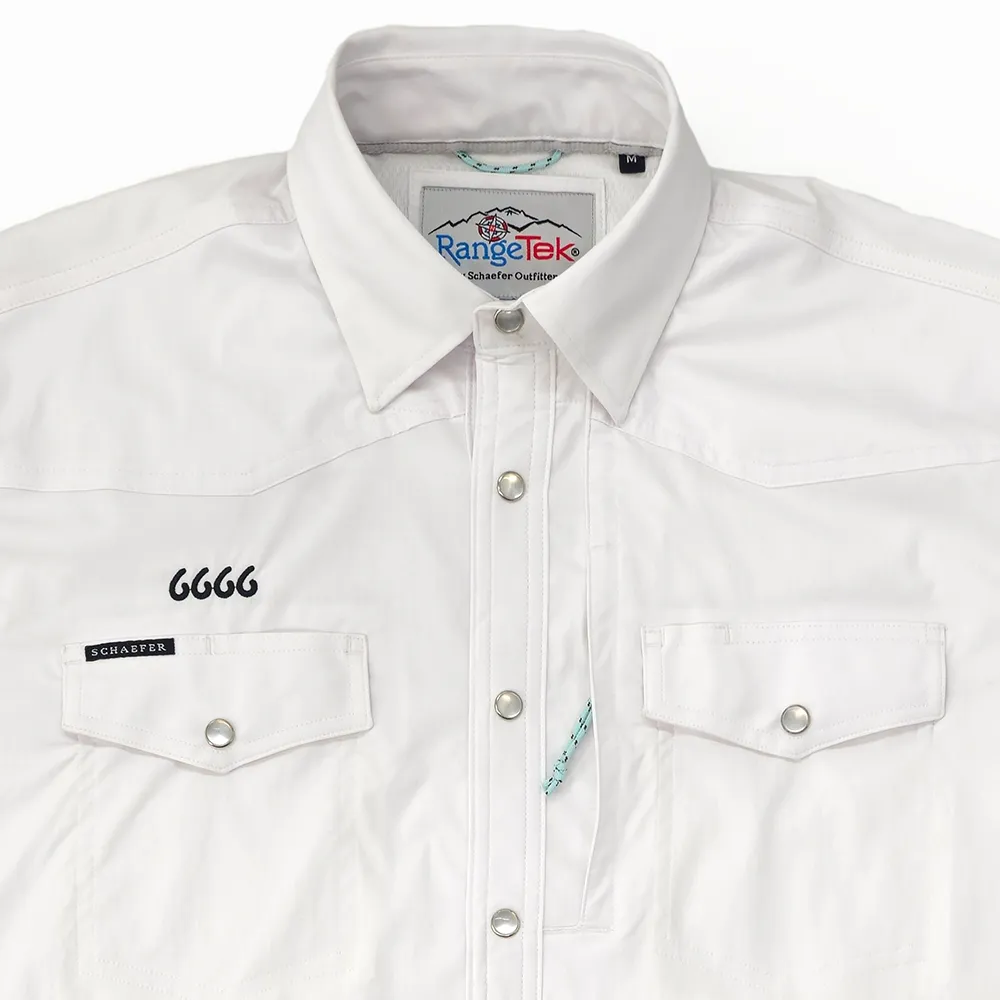 Schaefer RangeTek Pearl Snap Long Sleeve-White