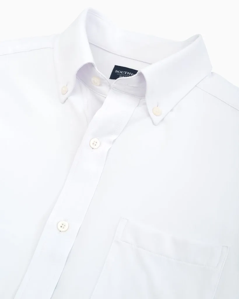 Southern Tide Men's Solid Brrr Intercoastal Performance Sport Shirt / Classic White