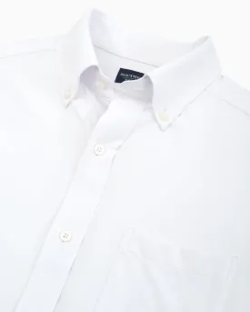 Southern Tide Men's Solid Brrr Intercoastal Performance Sport Shirt / Classic White