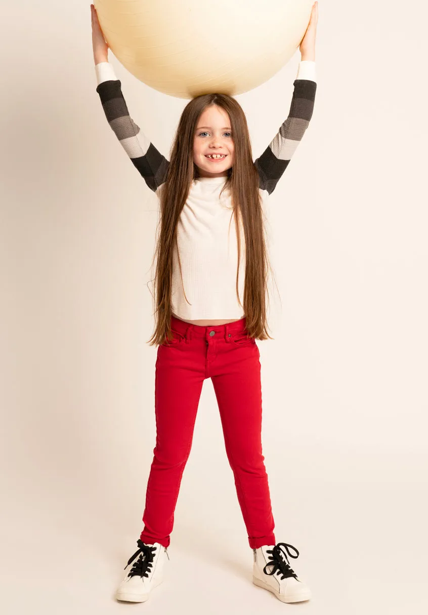 Stripe Sleeve Thermal Tee