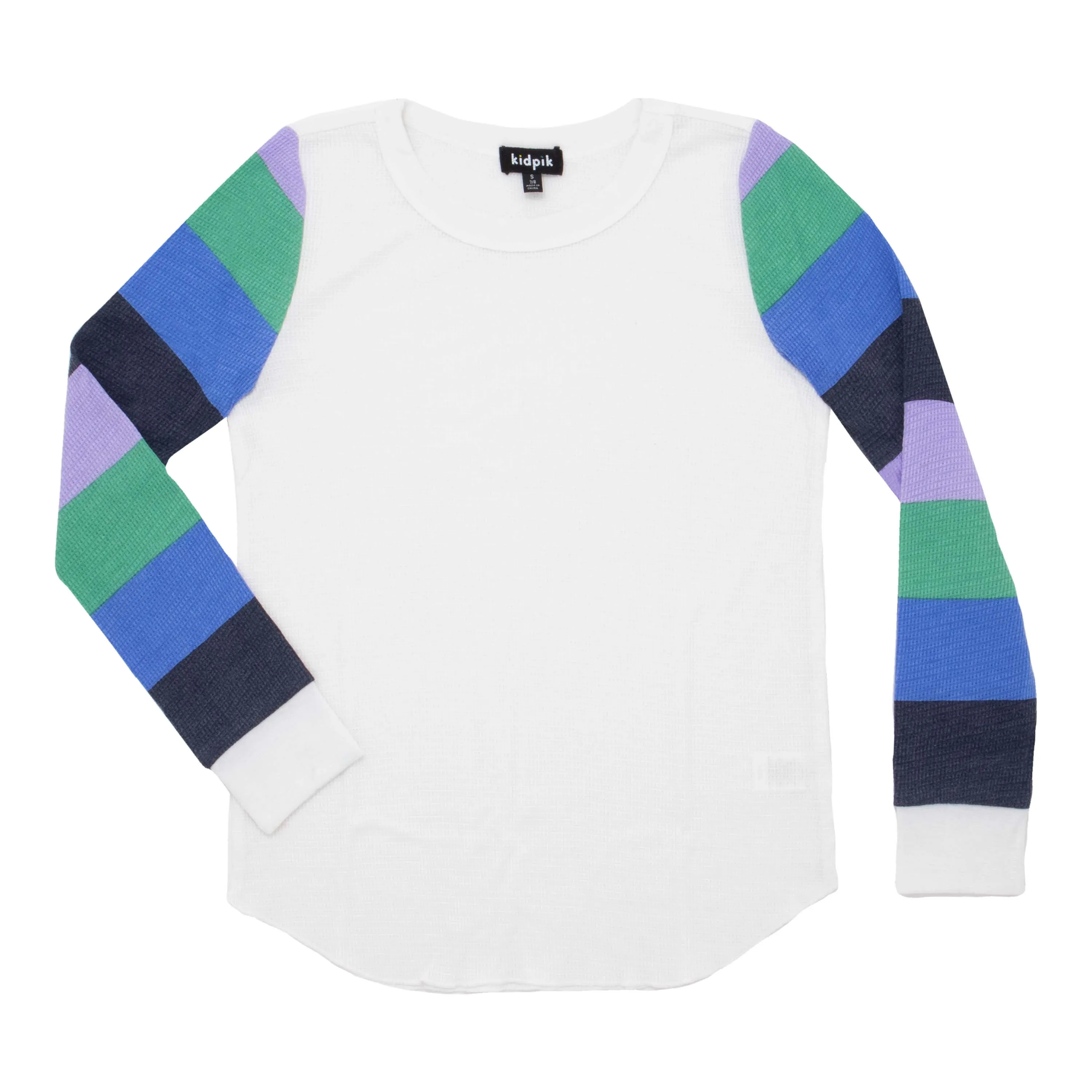 Stripe Sleeve Thermal Tee