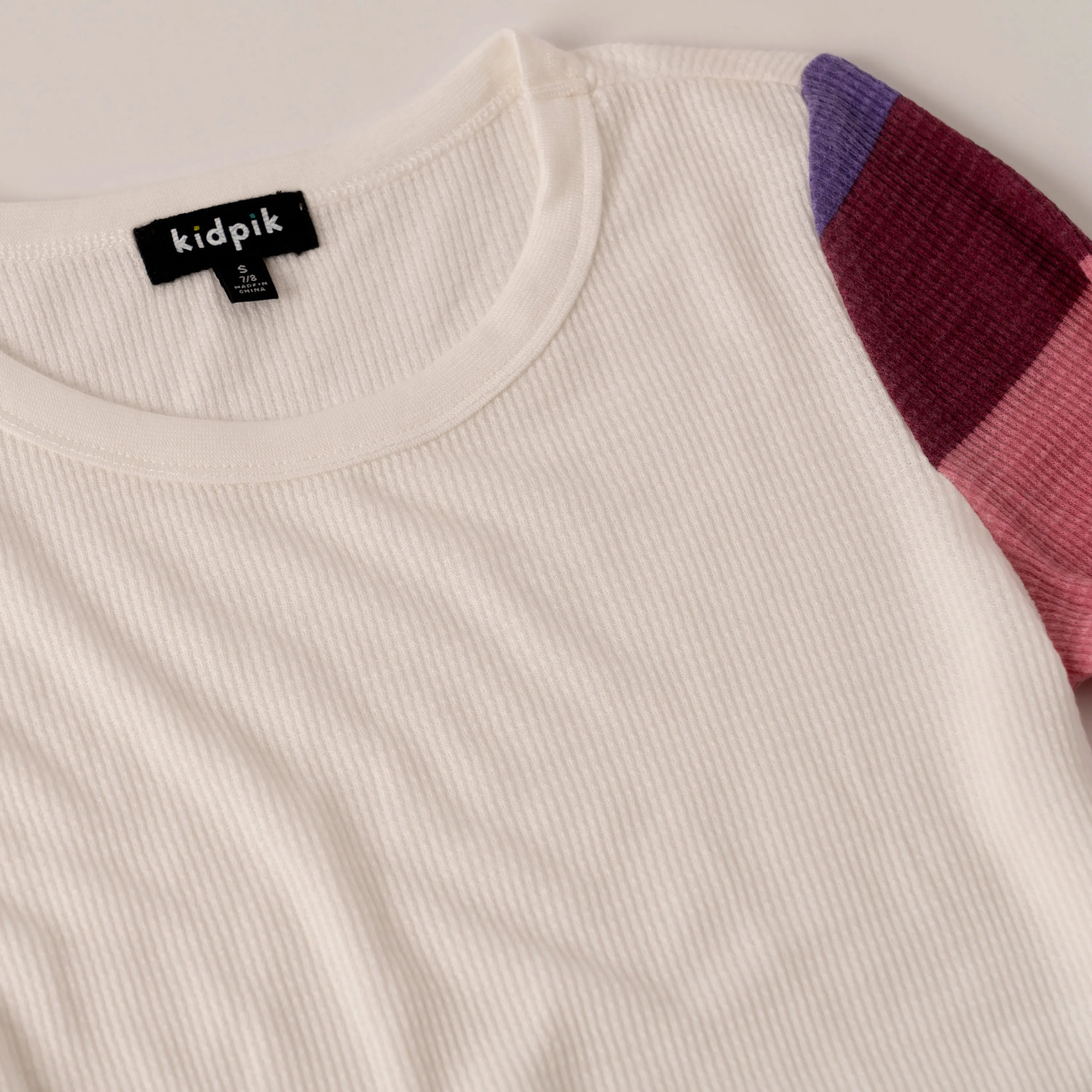 Stripe Sleeve Thermal Tee