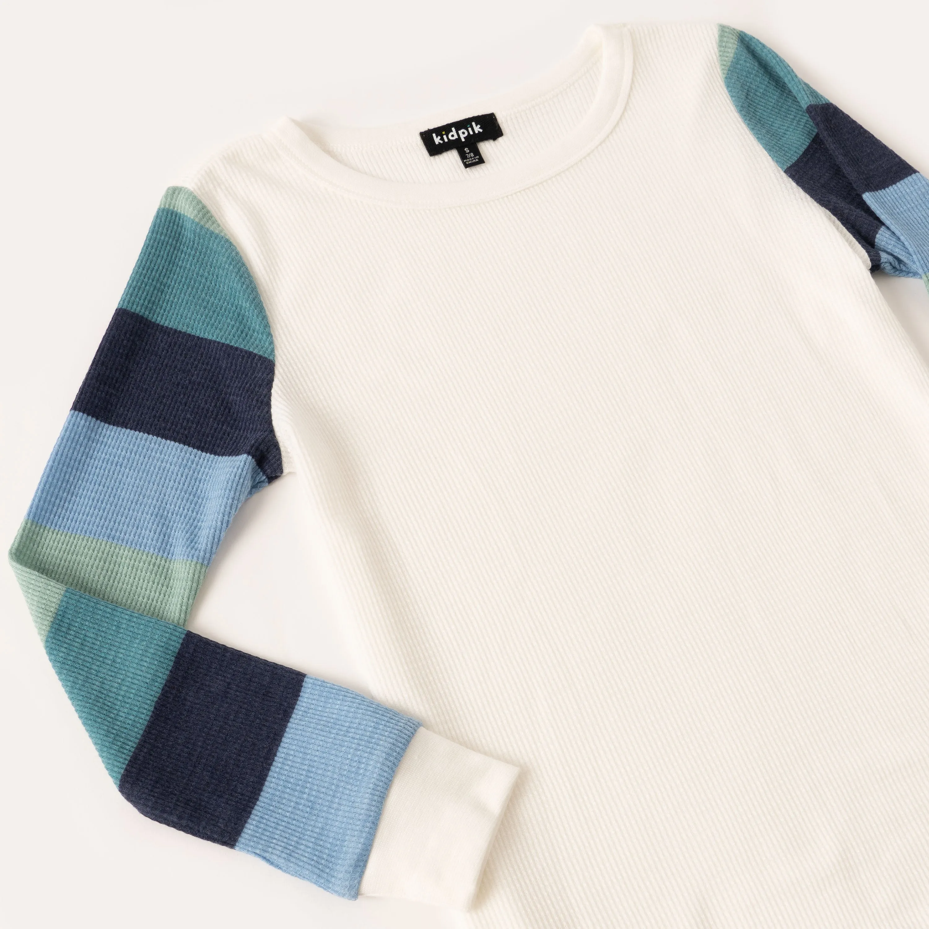 Stripe Sleeve Thermal Tee