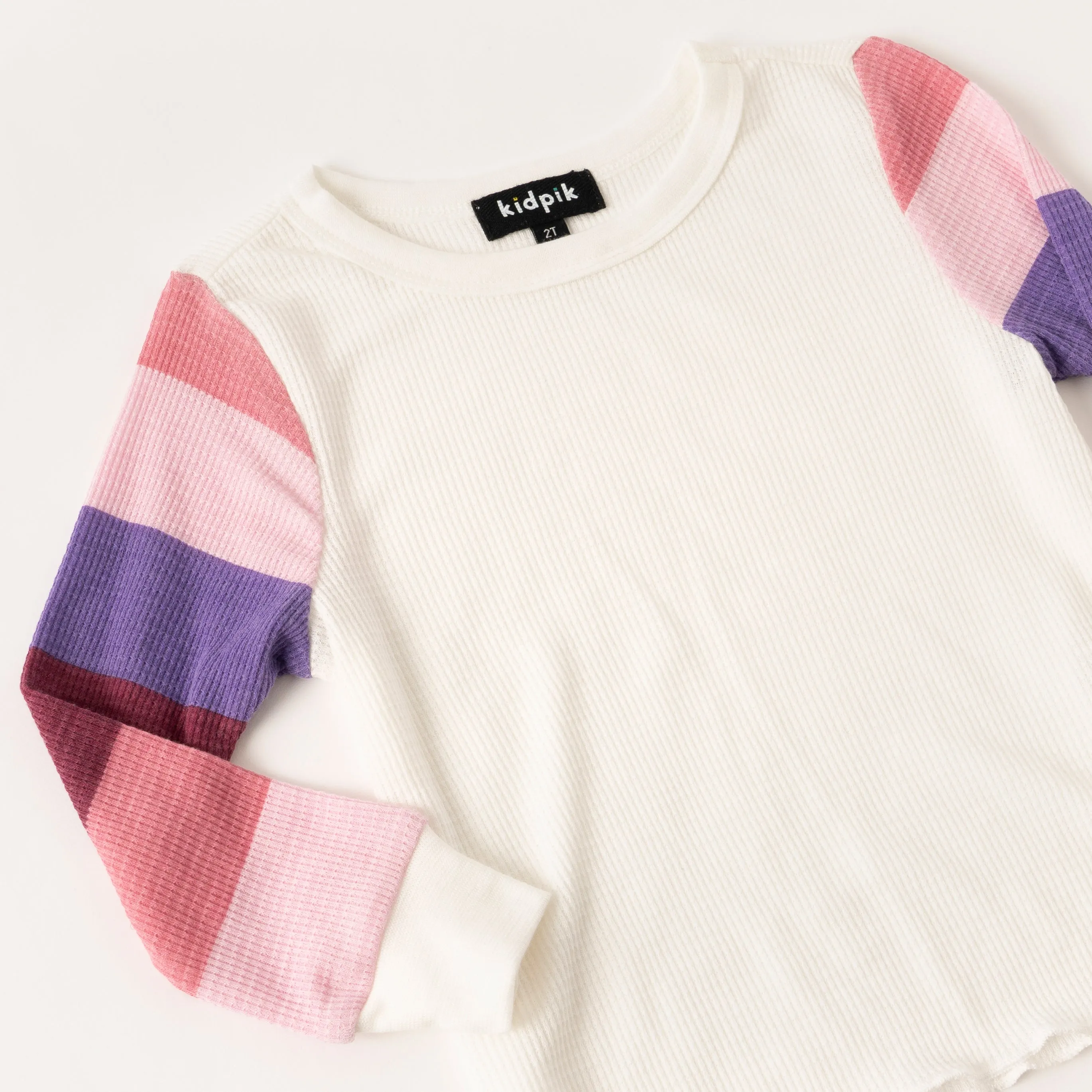 Stripe Sleeve Thermal Tee
