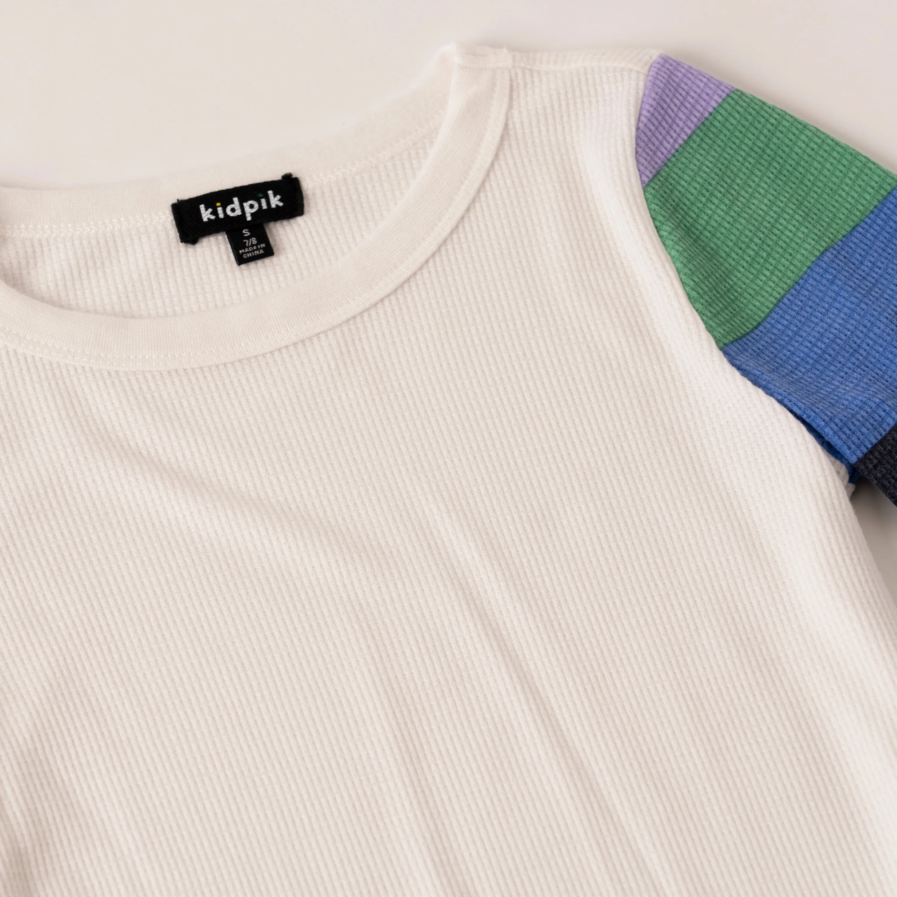 Stripe Sleeve Thermal Tee