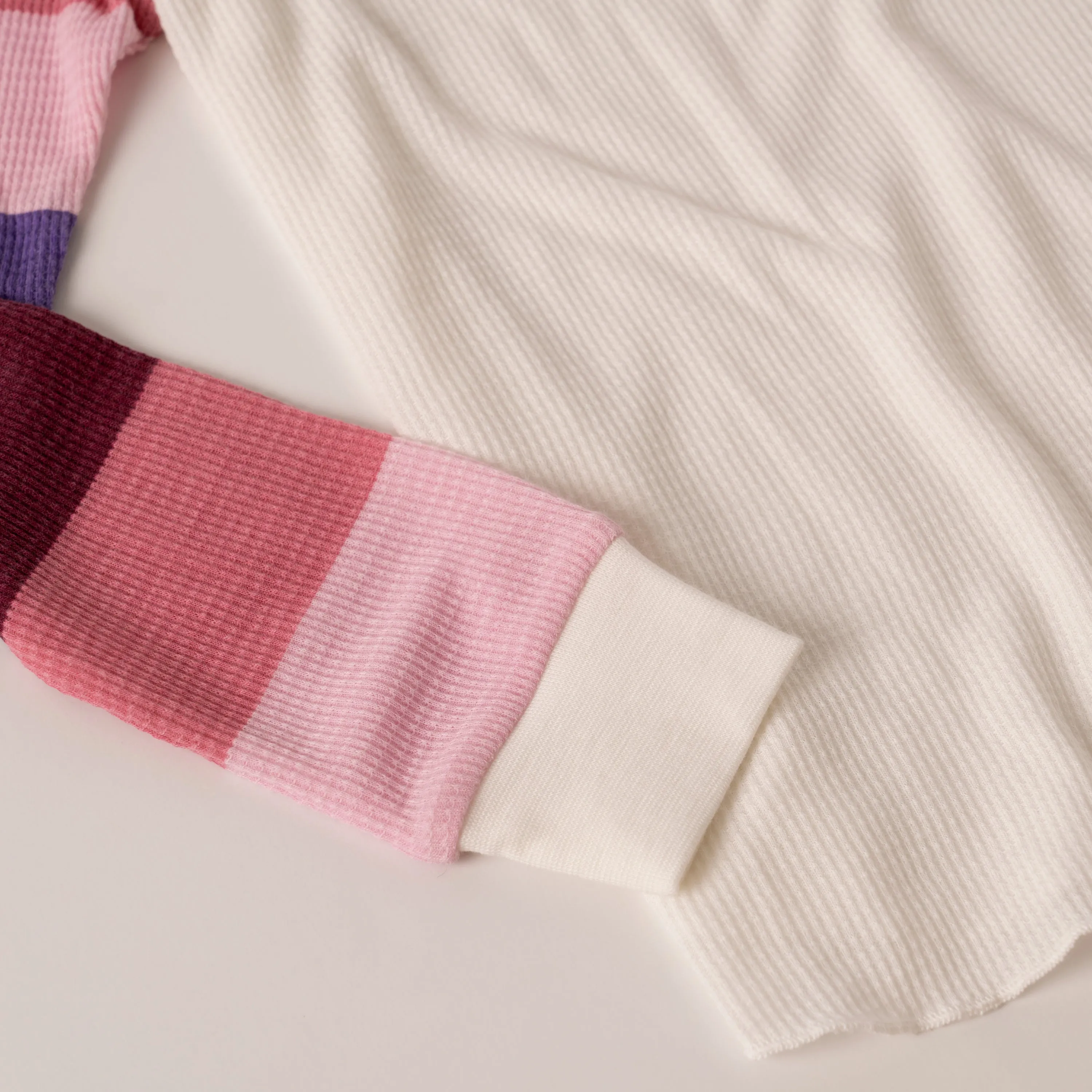 Stripe Sleeve Thermal Tee