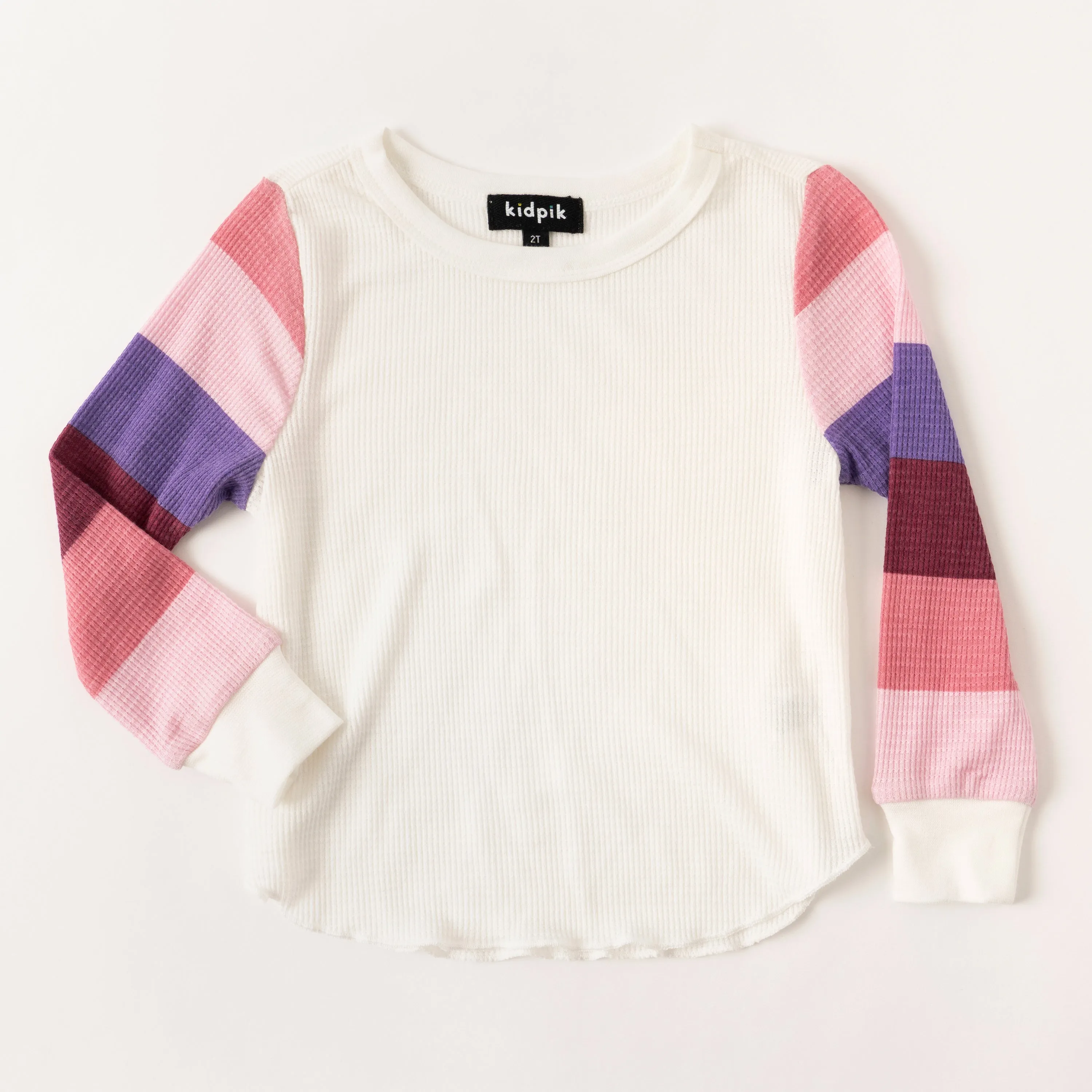 Stripe Sleeve Thermal Tee