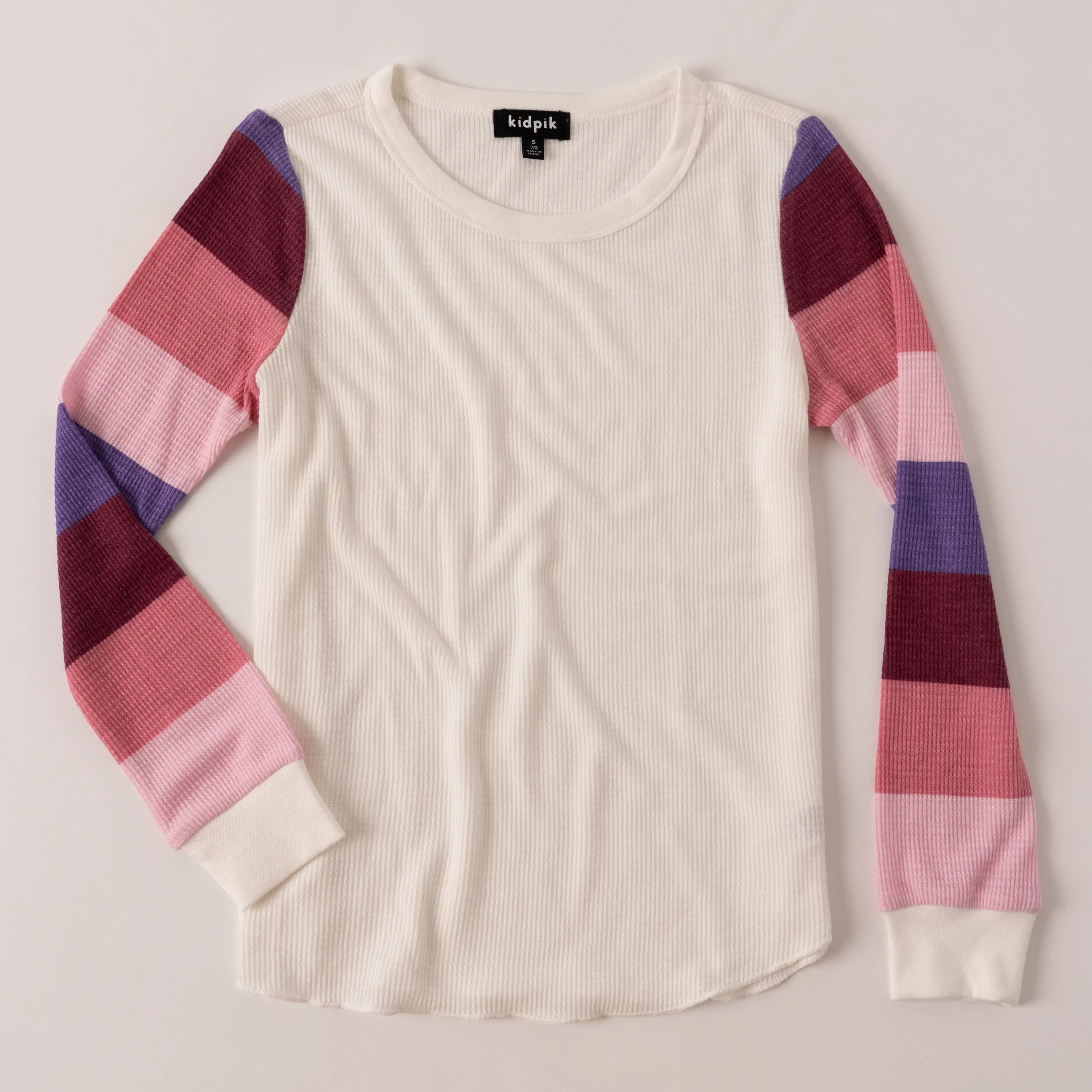 Stripe Sleeve Thermal Tee