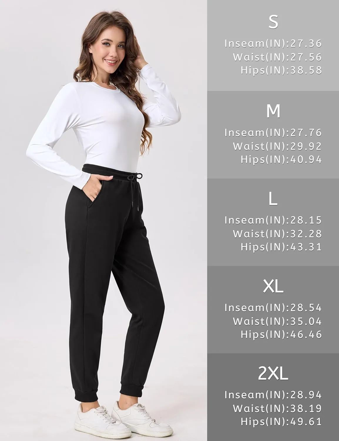 TACVASEN Women's Sherpa Lined Sweatpants Warm Winter Fleece Jogger Thermal Thick Cotton Pants for Outdoor Athletic Lounge