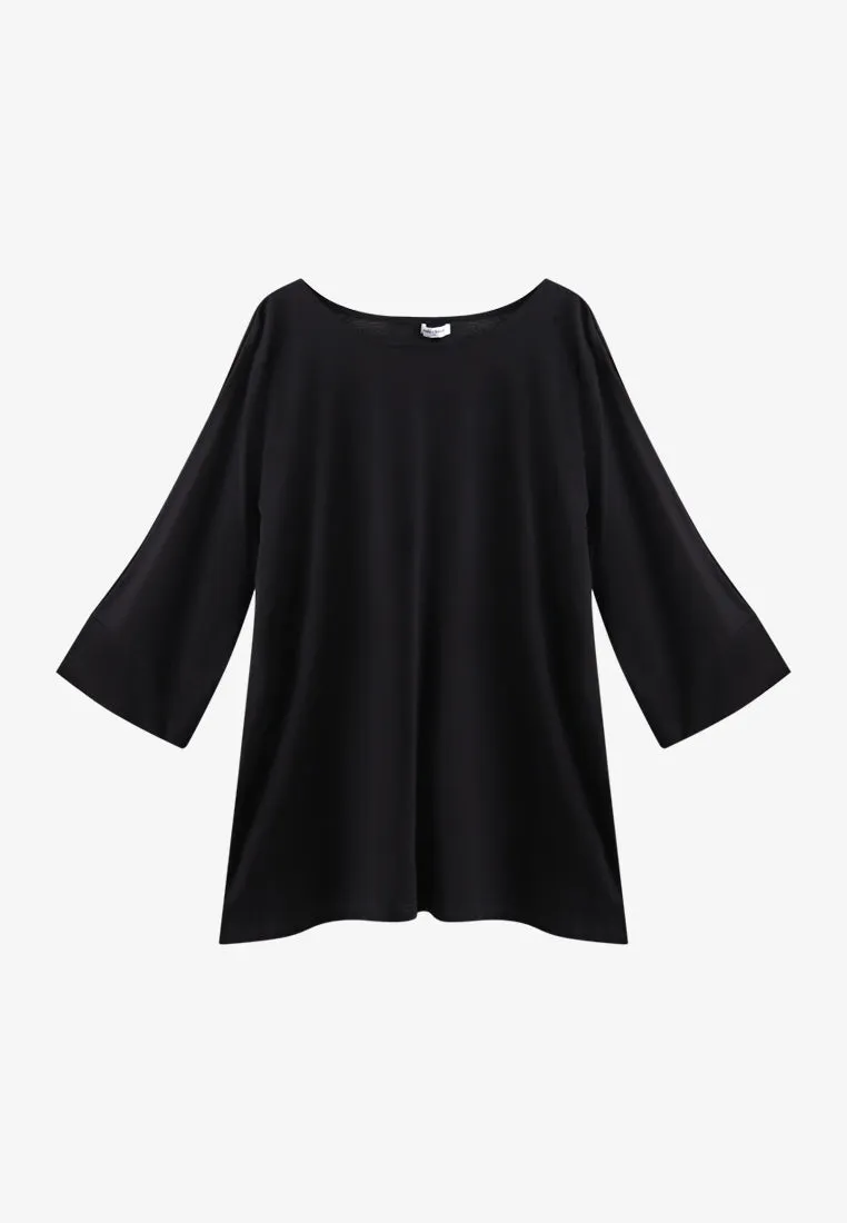 Taffy EVERYDAY Wide Hem Quarter Sleeve Tshirt