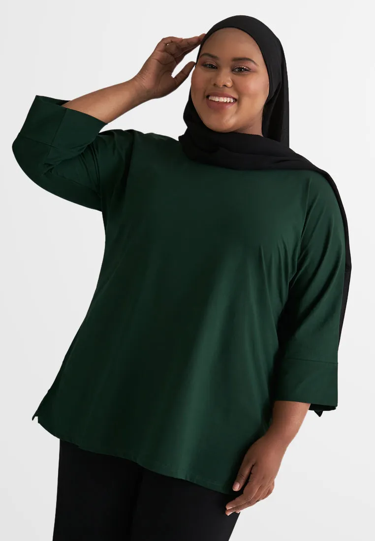 Taffy EVERYDAY Wide Hem Quarter Sleeve Tshirt
