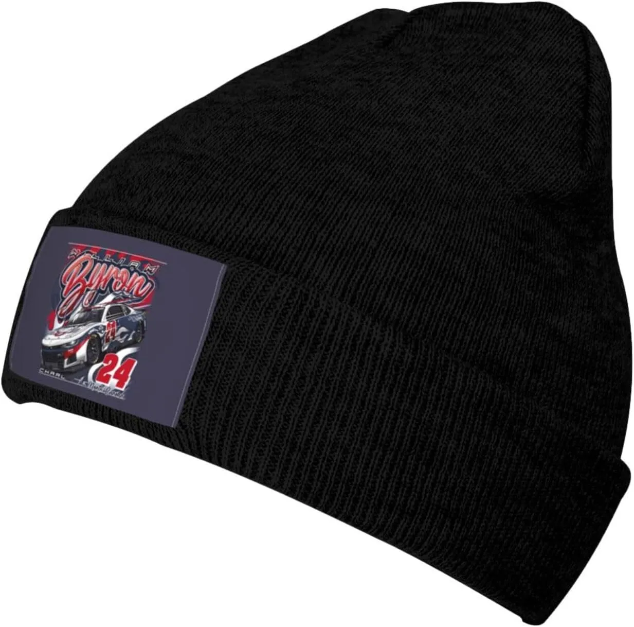 William Byron 24 Knit Cuffed Soft Warm Knitted Hat Cap Cozy Chunky Beanie Unisex Skull Classic Daily Stretch Thermal