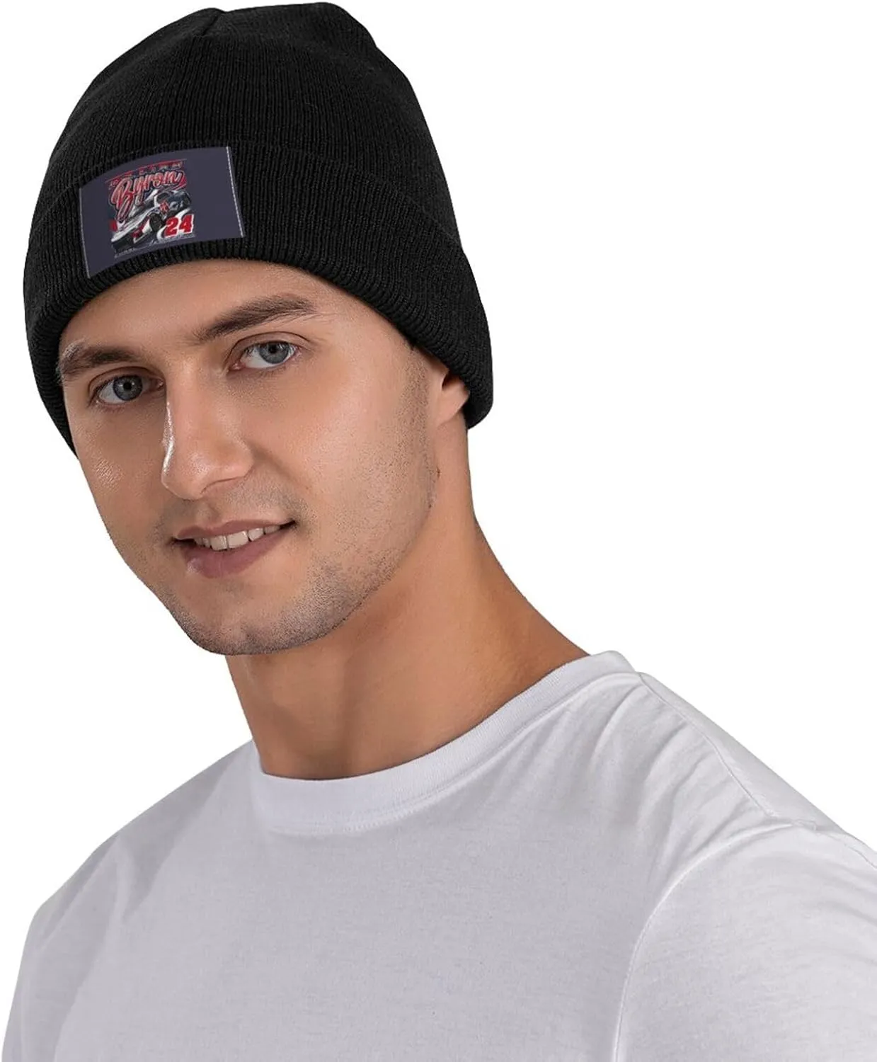 William Byron 24 Knit Cuffed Soft Warm Knitted Hat Cap Cozy Chunky Beanie Unisex Skull Classic Daily Stretch Thermal