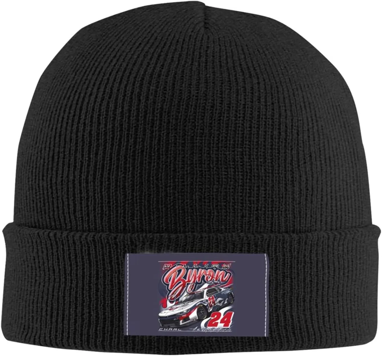 William Byron 24 Knit Cuffed Soft Warm Knitted Hat Cap Cozy Chunky Beanie Unisex Skull Classic Daily Stretch Thermal
