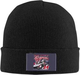 William Byron 24 Knit Cuffed Soft Warm Knitted Hat Cap Cozy Chunky Beanie Unisex Skull Classic Daily Stretch Thermal