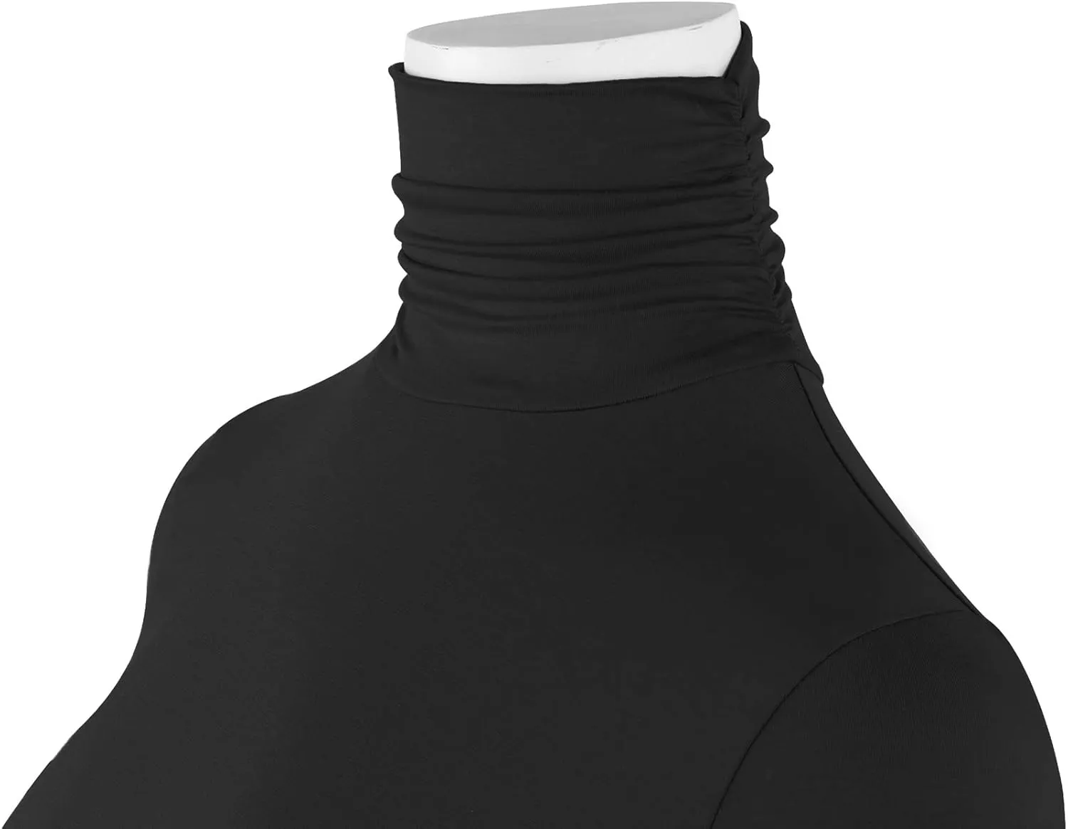 Women's Long Sleeve Lightweight Turtleneck Top Slim Fit Pullover T-Shirt (S-XXL)