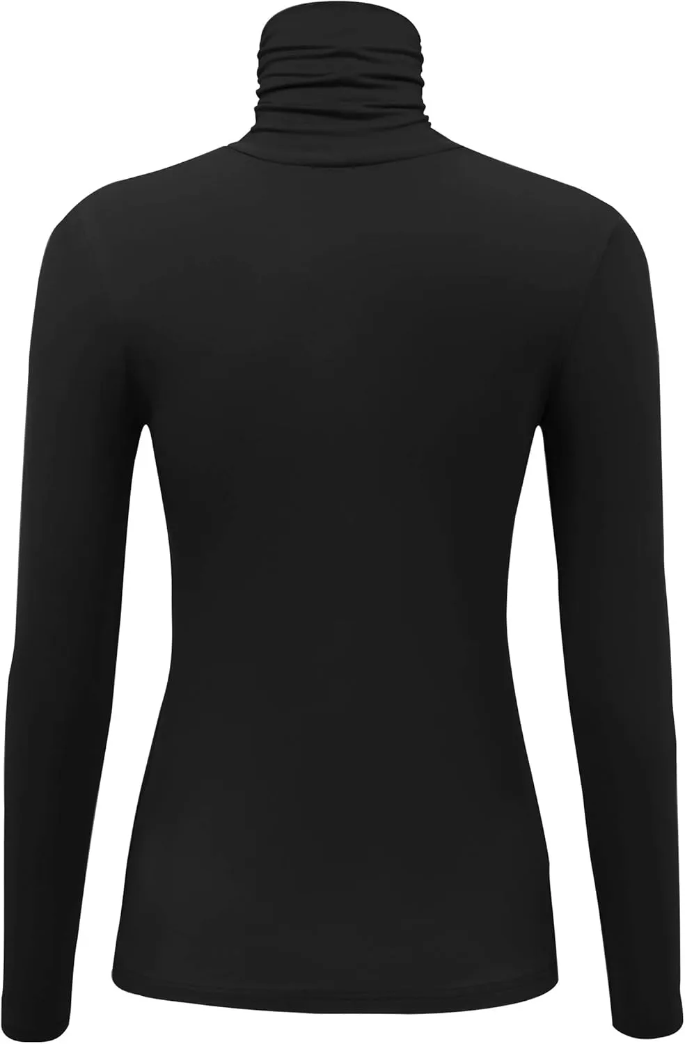 Women's Long Sleeve Lightweight Turtleneck Top Slim Fit Pullover T-Shirt (S-XXL)