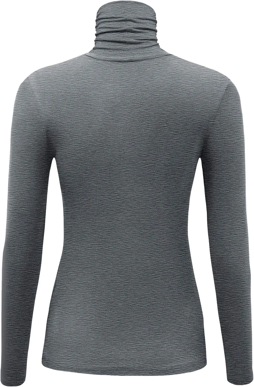Women's Long Sleeve Lightweight Turtleneck Top Slim Fit Pullover T-Shirt (S-XXL)